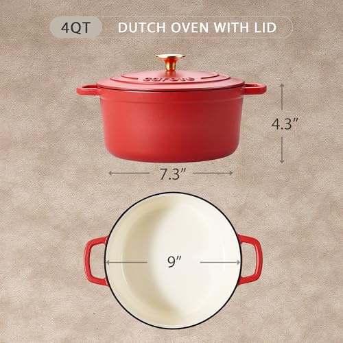 Enameled Cast Iron Dutch Oven Pot with Lid