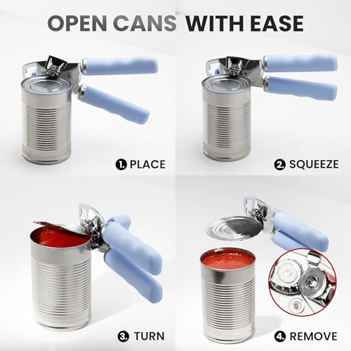 Heavy Duty Stainless Steel Can Opener Manual with Bottle Opener
