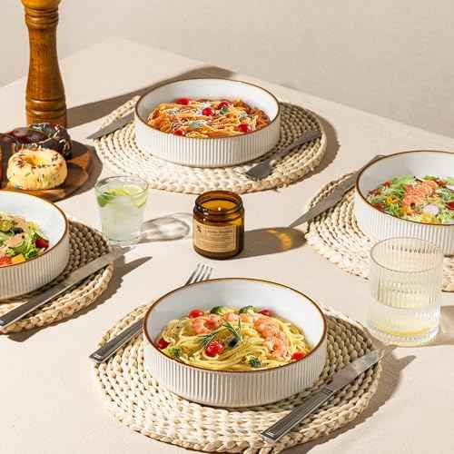 7.5 Inch Pasta Bowls Set of 4 (4 Count)