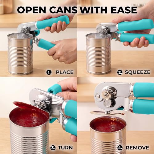 Stainless Steel Swing Open Manual Can Opener Comfortable Grip