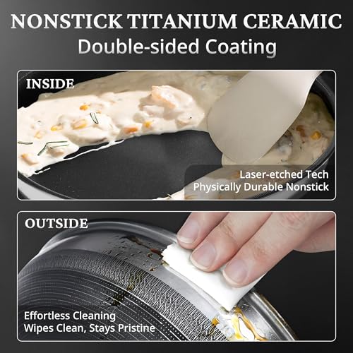 Non Stick Frying Pans with Lids (3 Count)