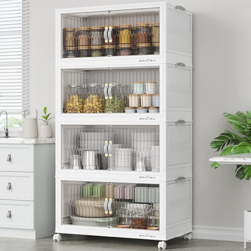 400Qt Stackable Storage Bins with Lid (4 Count)