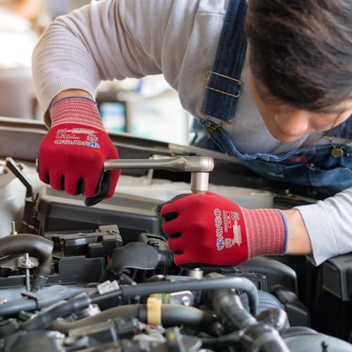 Safety Work Gloves MicroFoam Nitrile Coated (12 Count)