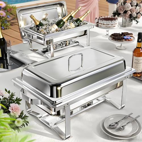 Chafing Dishes for Buffet 4 Pack (4 Count, 9 quarts each)