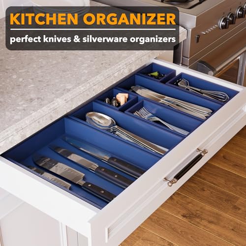 7 Piece Bamboo Drawer Organizer Storage Boxes Set