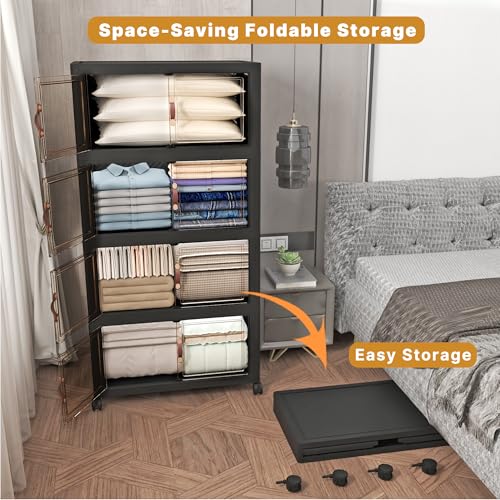 672QT Stackable Storage Bins with Lids (4 Count)