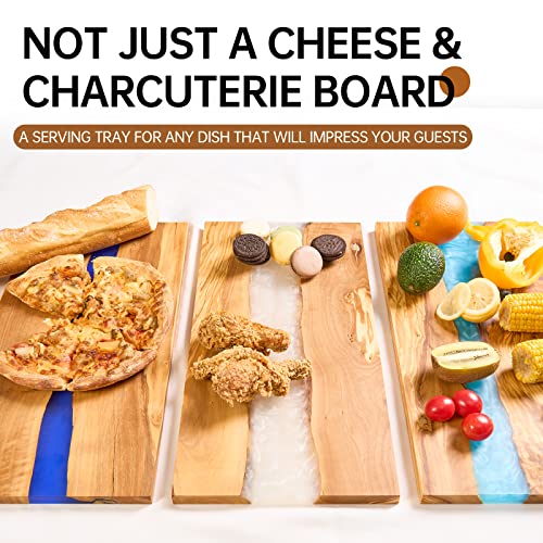 Italian Olive Wood luxury Cheese board with Resin