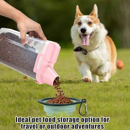 2 Pack 3 Lbs Pet Dog Cat Food Bird Seed Storage Containers for Travel (2 Count)