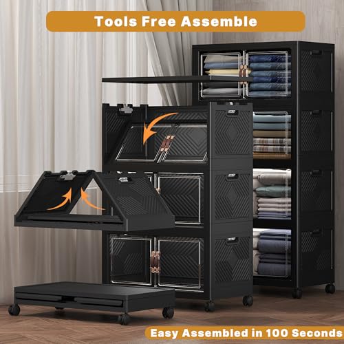 480QT Stackable Storage Bins with Lids (4 Count)