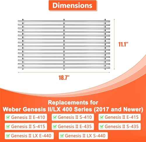 SUS304 9MM Grill Grates for Weber Genesis II E