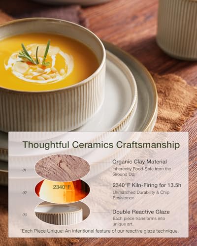 Star Stoneware Dinnerware Sets with Pasta Bowls (16 Count)