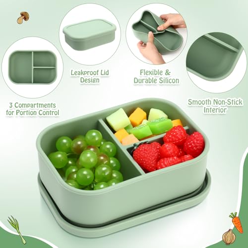 4 Pcs Silicone Bento Box (4 Count)