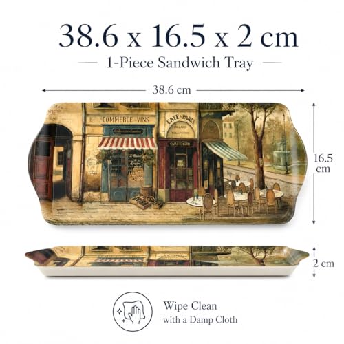 Parisian Scenes Melamine Rectangular Tray