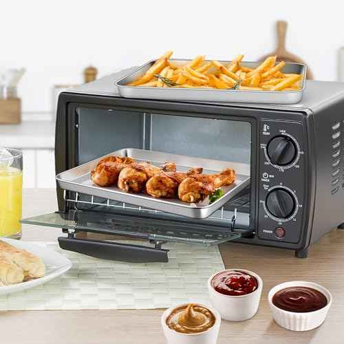 1 Pack 10 x 8 Inches Small Stainless Steel Baking Sheet (2 Count)