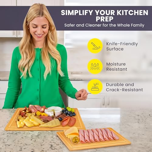Extra Large Bamboo Cutting Board Set of 2
