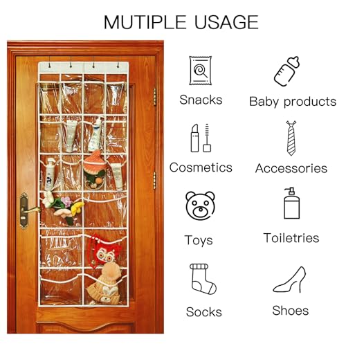 Over The Door Organizer 18 Large Mesh Shoe Storage Pockets（PVC）