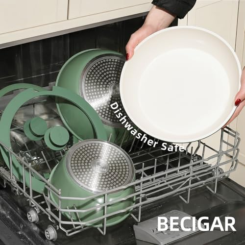 23pcs Ceramic Pots and Pans Set