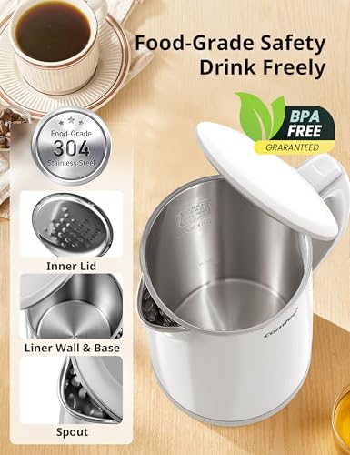 Stainless Steel Double Wall Electric Kettle 1.5L