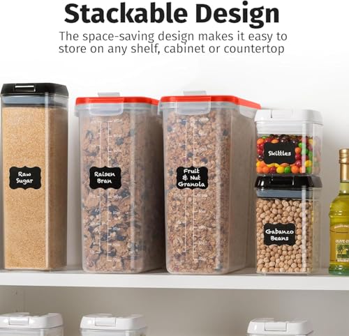2 Pack (6.3L / 213OZ) EXTRA Large Airtight Food Storage Cereal Containers for Bulk Food Storage BPA-Free Plastic Container, Pantry Organization and Canister for Rice, Pasta, Sugar & Flour (2 Count)