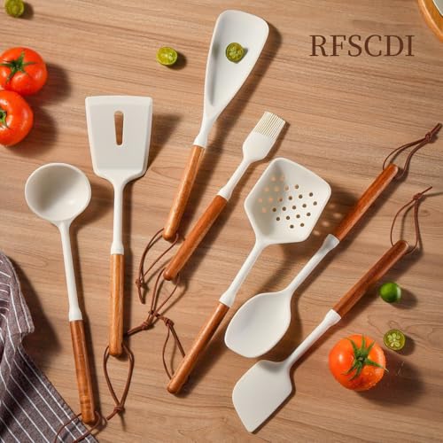 White Silicone Cooking Utensils Set (7 Count)