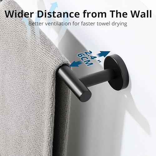 Matte Black Hand Towel Holder for Bathroom Wall