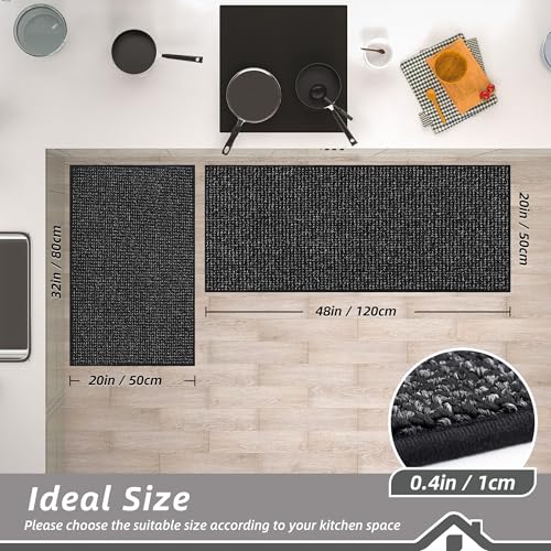 Kitchen Rugs and Mats 2PCS Non (10.4 Sq Ft)
