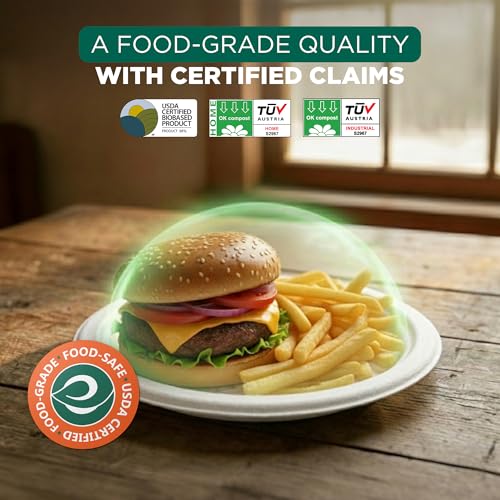 6 Inch Disposable Bagasse Paper Plates