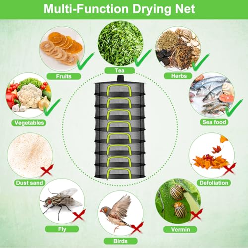 Doacpr 8 Layer Hanging Herb Drying Rack