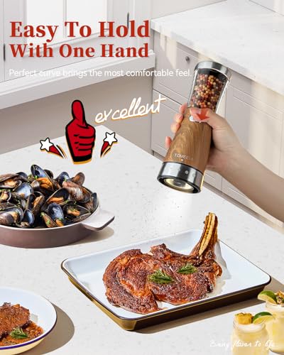 Electric Salt and Pepper Grinder Set with Storage Base (2 Count)