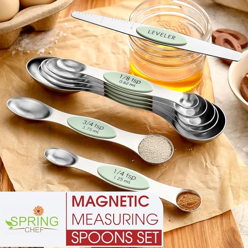 Stainless Steel Magnetic Measuring Spoons Set of 8 (8 Count)