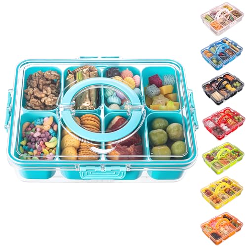 Divided Serving Tray with Lid and Handle