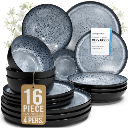 16 Piece Stoneware Dinnerware Set for 4 (16 Count)