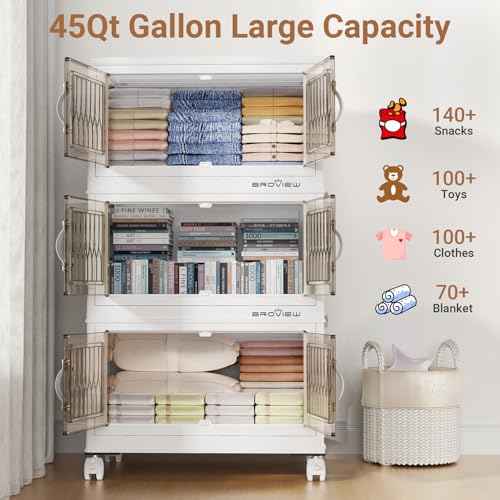 135Qt Stackable Storage Bins with Lid (3 Count)
