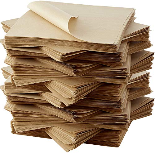 Eco Friendly Grease Proof 12" x 12" Deli Wrap 1000 Pk. Best Kraft Food Wrapping Paper Sheets for Picnic (1000 Count)