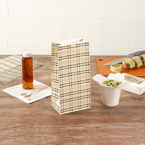 Paper Plaid Bag (100 Count)