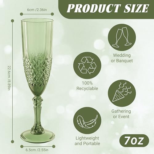 24 Pack Plastic Champagne Flutes (24 Count)