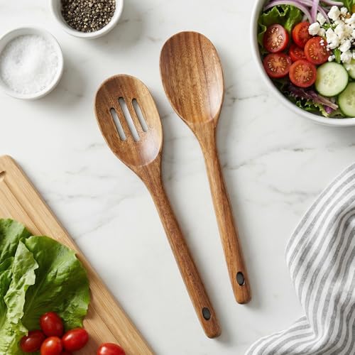 Large Wooden Spoons for Cooking Utensil Set Slotted Spoon Kitchen Spatula
