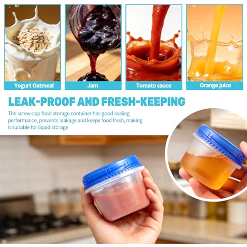 24 Pack Freezer Containers with Screw On Lids (24 Count)