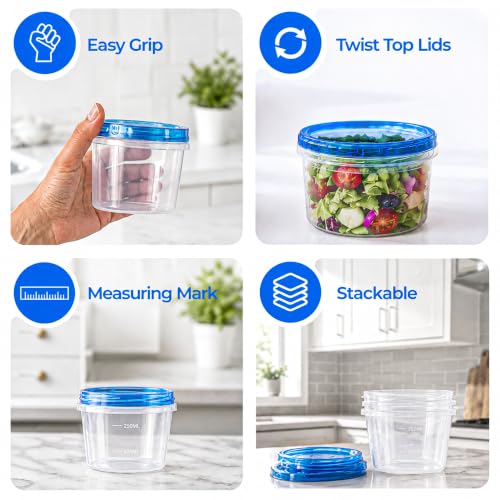 Freezer Storage Containers with Lids (12 Count)