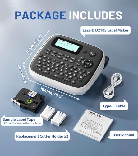 D210S Label Maker Machine with Tape
