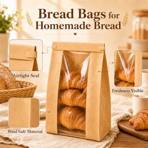 33 Bread Bags for Homemade Bread (33 Count)