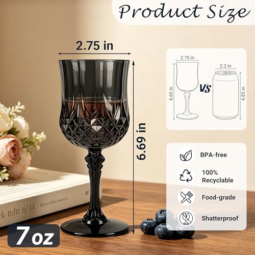 12Pack Plastic Wine Glasses (12 Count)