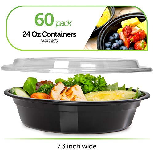PrepNaturals 60 Pack Meal Prep Containers Reusable (60 Count)