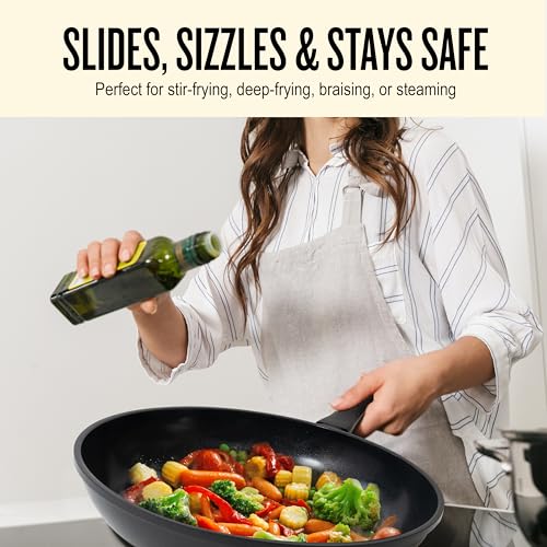Energy Ceramic Nonstick Frying Pan & Crepe Pan Set (3 Count)