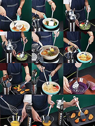 Stainless Steel Cooking Utensils Set (37 Count)