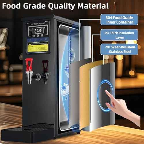 Hot Water Dispenser Commercial Water Boiler Countertop Hot Water Machine Stainless Steel Step