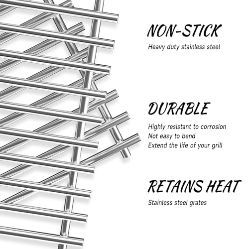17" x 28.5'' Stainless Steel Grill Grates for Charbroil (3 Count)