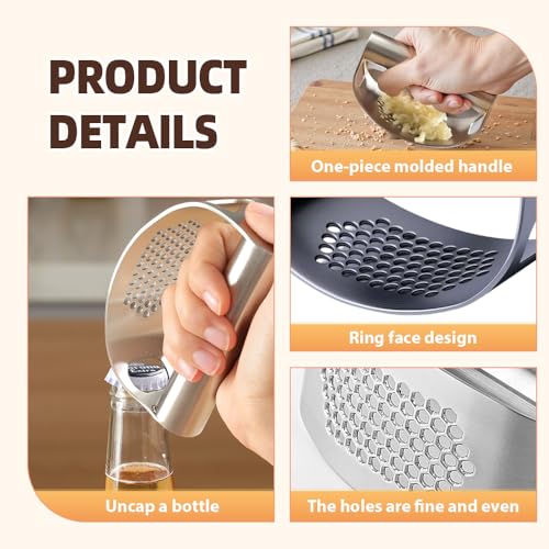 2025 Upgraded Garlic Press Stainless Steel