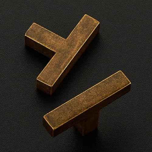 Antique Brass Cabinet Handles Cabinet Pulls Single Hole 15 Pack (15 Count)