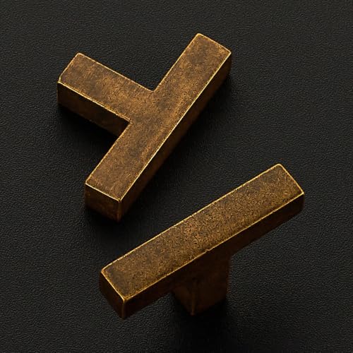 Antique Brass Cabinet Handles Cabinet Pulls Single Hole 5 Pack (5 Count)